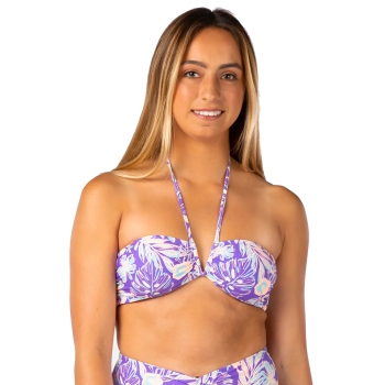 RIP CURL PALM PARTY HALTER BIKINI TOP PURPLE