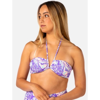 RIP CURL PALM PARTY HALTER BIKINI TOP PURPLE