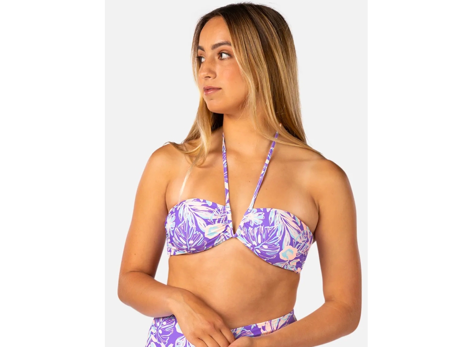 RIP CURL PALM PARTY HALTER BIKINI TOP PURPLE