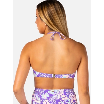 RIP CURL PALM PARTY HALTER BIKINI TOP PURPLE