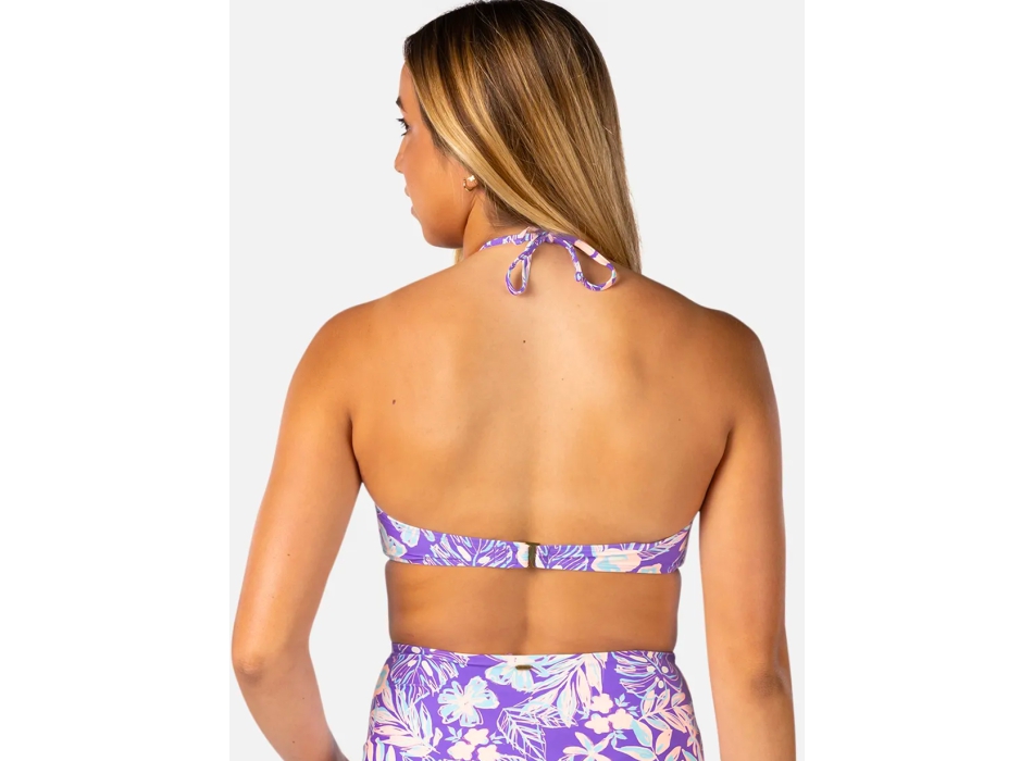 RIP CURL PALM PARTY HALTER BIKINI TOP PURPLE