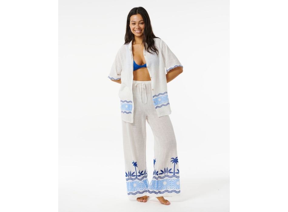 RIP CURL SANTORINI SUN PRINTED PANTS BLUE