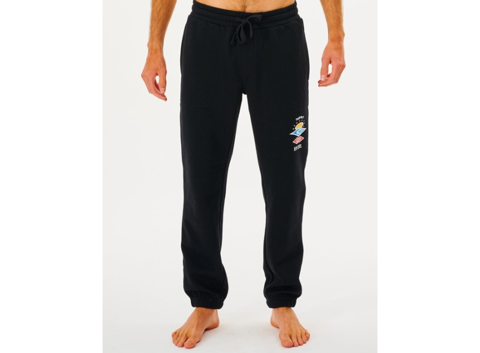 RIP CURL SEARCH ICON LOGO TRACK PANT BLACK