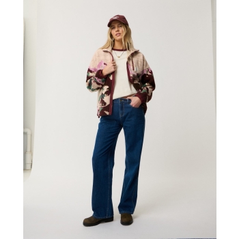 RIP CURL SEARCH SERIES BONDED ZIP THROUGH POLAR FLEECE DARK PLUM