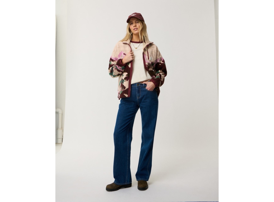 RIP CURL SEARCH SERIES BONDED ZIP THROUGH POLAR FLEECE DARK PLUM