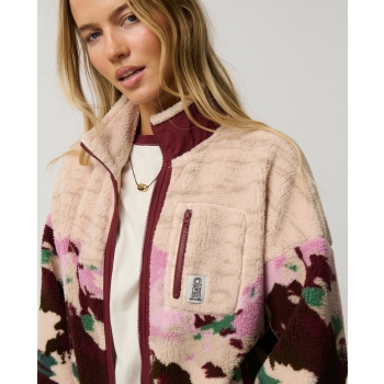RIP CURL SEARCH SERIES BONDED ZIP THROUGH POLAR FLEECE DARK PLUM