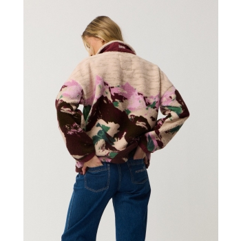 RIP CURL SEARCH SERIES BONDED ZIP THROUGH POLAR FLEECE DARK PLUM