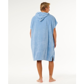 RIP CURL BRAND HOODED TOWEL PONCHO FADED DENIM