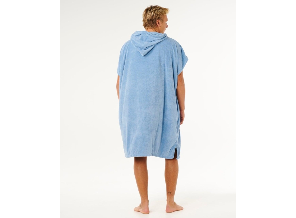 RIP CURL BRAND HOODED TOWEL PONCHO FADED DENIM
