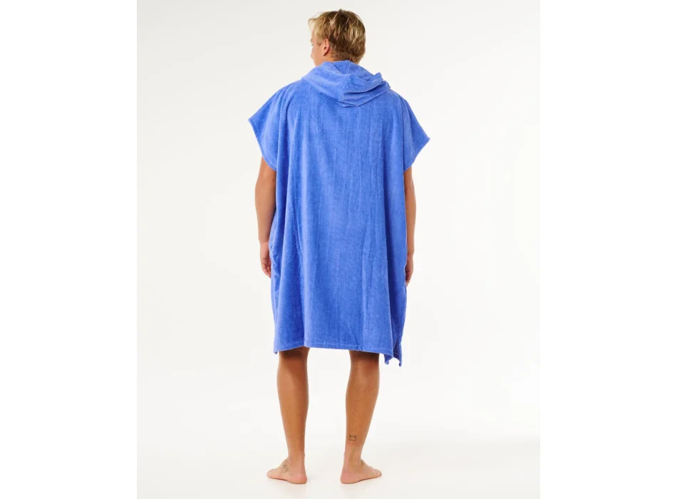 RIP CURL LOGO HOODED TOWEL PONCHO BLUE HAZE