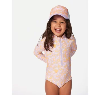 RIP CURL RAINBOW TIDE LONG SLEEVE SURFSUIT GIRL 1-8