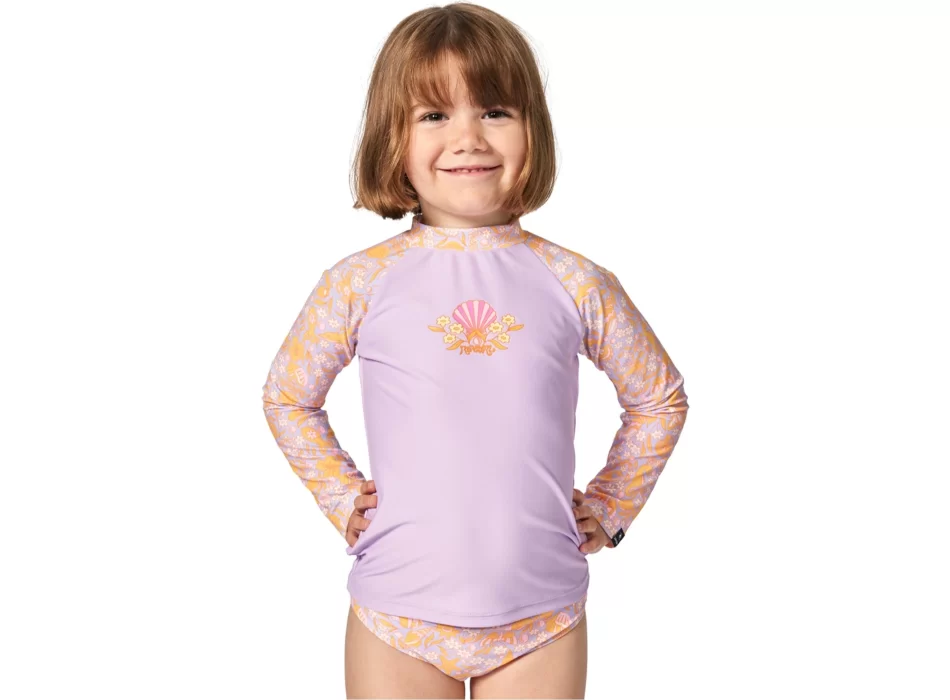 RIP CURL RAINBOW LONG SLEEVE RASH VEST GIRL 1-8