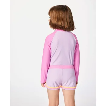 RIP CURL RAINBOW TIDE SET LONG SLEEVE RASH VEST GIRL 1-8 YRS