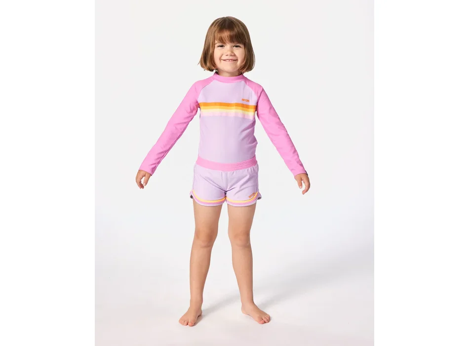 RIP CURL RAINBOW TIDE SET LONG SLEEVE RASH VEST GIRL 1-8 YRS