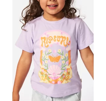 RIP CURL RAINBOW TROPICS ART TEE GIRL
