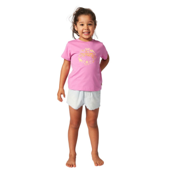 RIP CURL RAINBOW TROPICS ART TEE GIRL WASHED BLACK