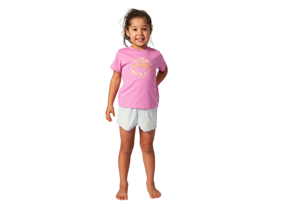 RIP CURL RAINBOW TROPICS ART TEE GIRL WASHED BLACK
