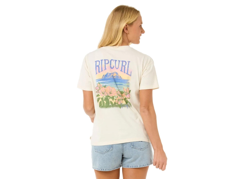 RIP CURL RELAXED T-SHIRT WOMAN CALA VADELLA BONE