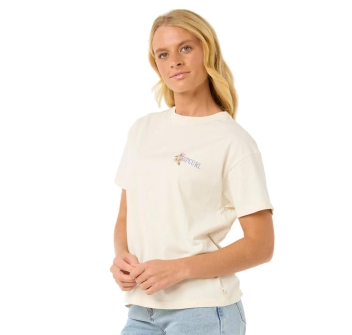 RIP CURL RELAXED T-SHIRT WOMAN CALA VADELLA BONE