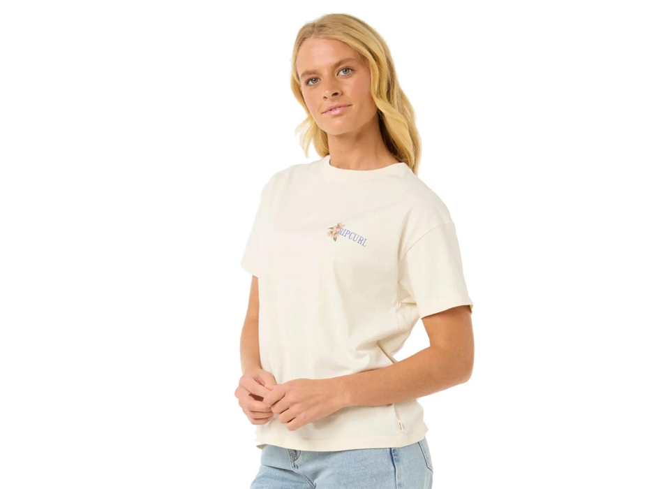 RIP CURL RELAXED T-SHIRT WOMAN CALA VADELLA BONE