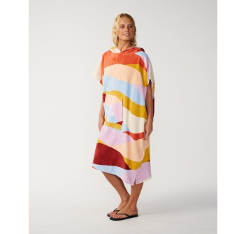 RIP CURL SCRIPT HOODED PONCHO VIOLET