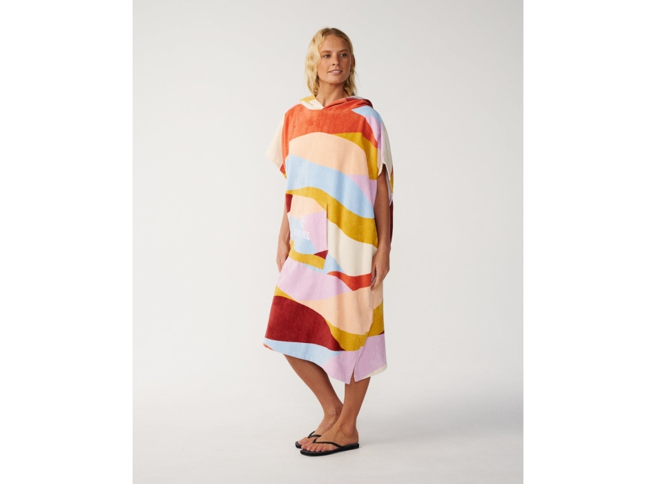 RIP CURL SCRIPT HOODED PONCHO VIOLET