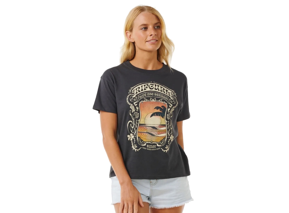 RIP CURL SEA SHELLS RELAXED WASHED BLACK