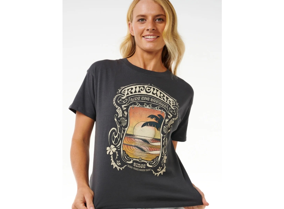 RIP CURL SEA SHELLS RELAXED WASHED BLACK