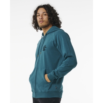 RIP CURL SEARCHERS ZIP THROUGH HOODE BLUE GREEN