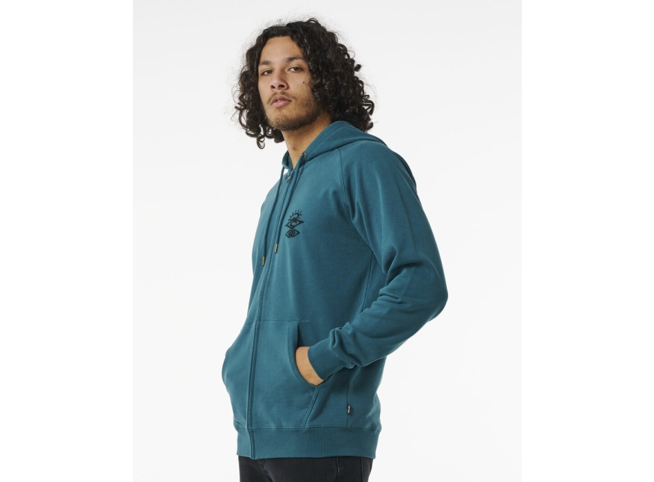 RIP CURL SEARCHERS ZIP THROUGH HOODE BLUE GREEN