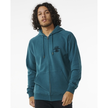 RIP CURL SEARCHERS ZIP THROUGH HOODE BLUE GREEN