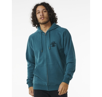 RIP CURL SEARCHERS ZIP THROUGH HOODE BLUE GREEN