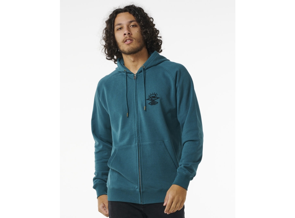 RIP CURL SEARCHERS ZIP THROUGH HOODE BLUE GREEN
