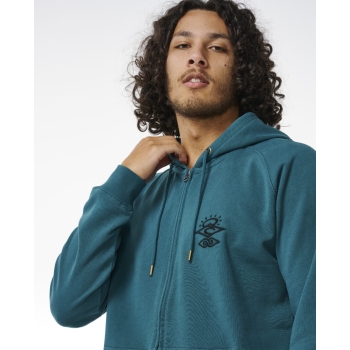 RIP CURL SEARCHERS ZIP THROUGH HOODE BLUE GREEN