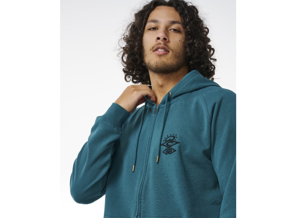 RIP CURL SEARCHERS ZIP THROUGH HOODE BLUE GREEN
