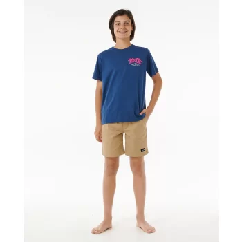 RIP CURL SHRED TILL DEAD TEE BOY WASHED NAVY