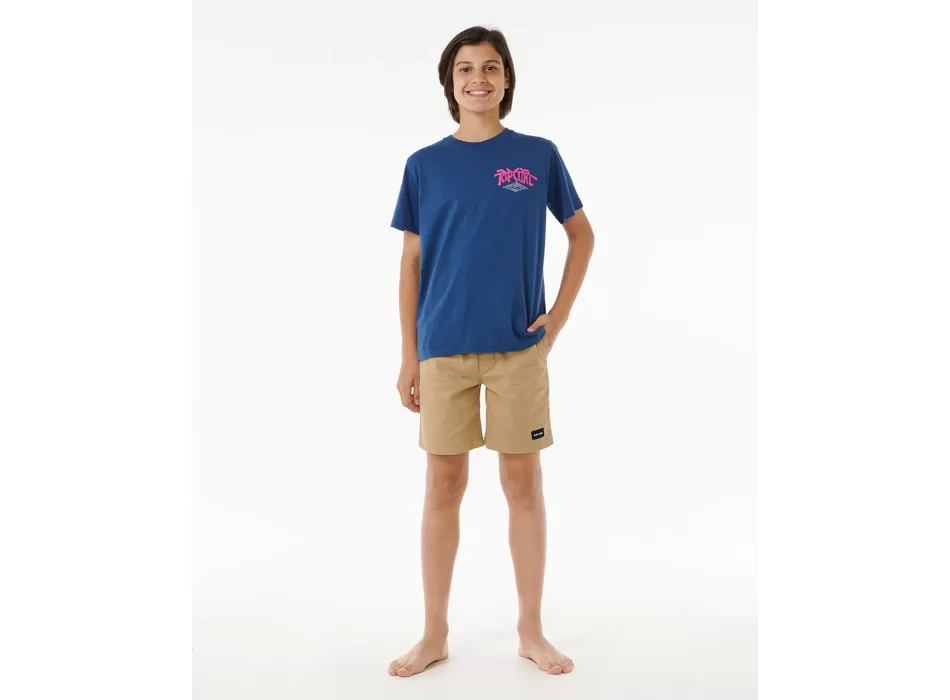 RIP CURL SHRED TILL DEAD TEE BOY WASHED NAVY