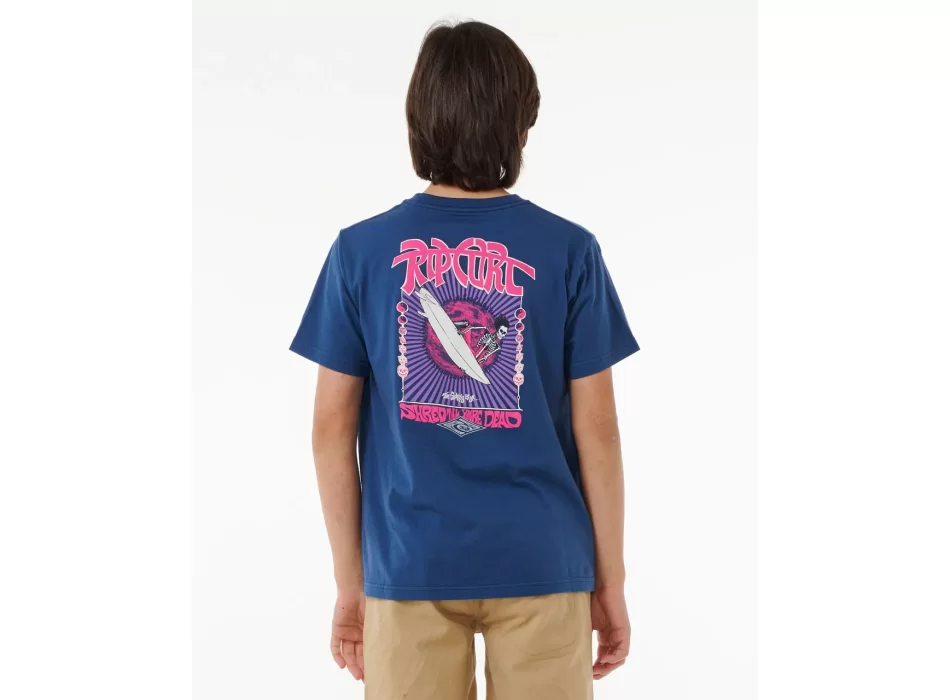 RIP CURL SHRED TILL DEAD TEE BOY WASHED NAVY
