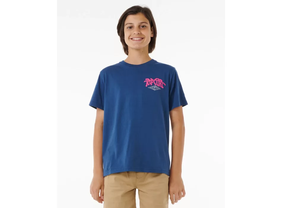 RIP CURL SHRED TILL DEAD TEE BOY WASHED NAVY