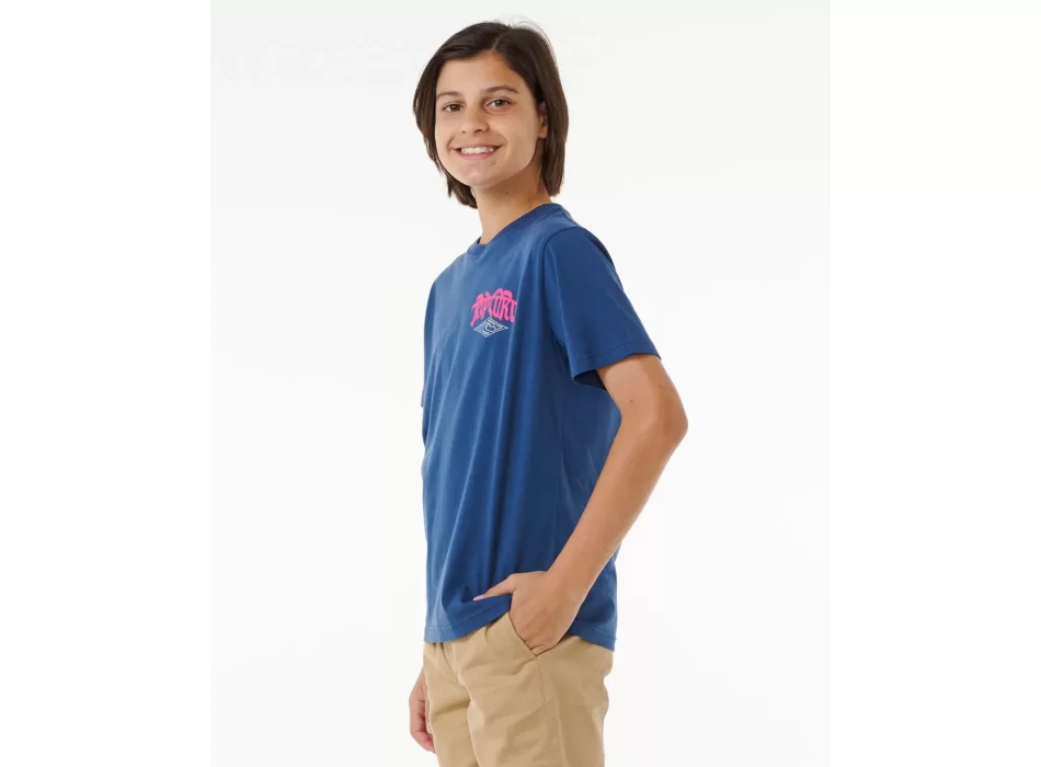 RIP CURL SHRED TILL DEAD TEE BOY WASHED NAVY