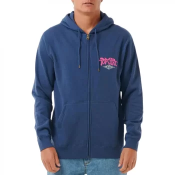 RIP CURL SHRED TILL DEAD ZIP THROUGH HOOD WASHED NAVY