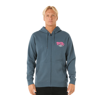 RIP CURL SHRED TILL DEAD ZIP THROUGH HOOD WASHED NAVY