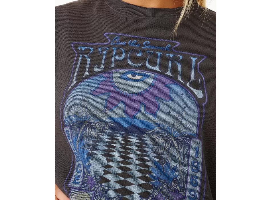 RIP CURL SLOW DOWN CREW FLEECE BLACK