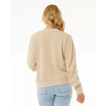 RIP CURL SLOW DOWN CREW FLEECE NATURAL