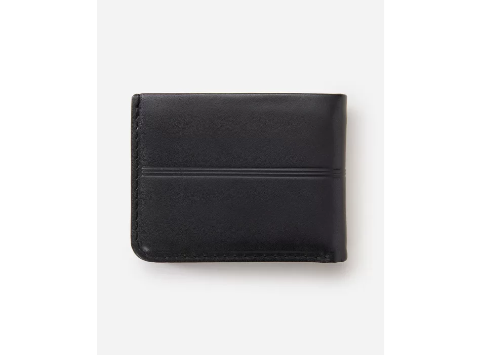 RIP CURL BRAND STRIPE RFID 2 IN 1 WALLET BLACK