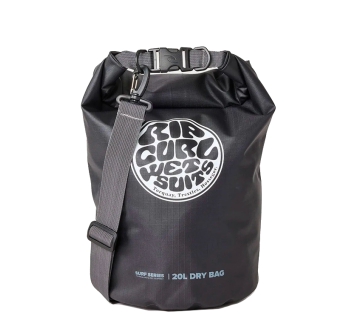 RIP CURL SURF SERIES BARREL BAG BLACK GREY 20L