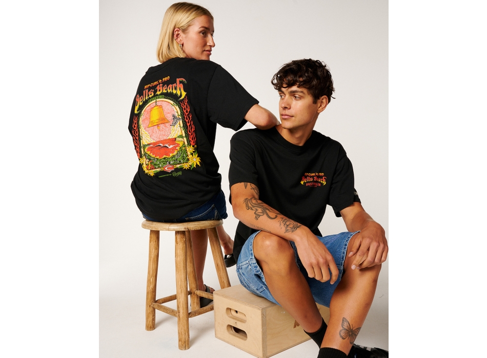 RIP CURL BELLS PRO 26 EVENT TEE BLACK