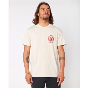 RIP CURL DESTI ANIMALS BENGAL SHORT SLEEVE TEE WHITE