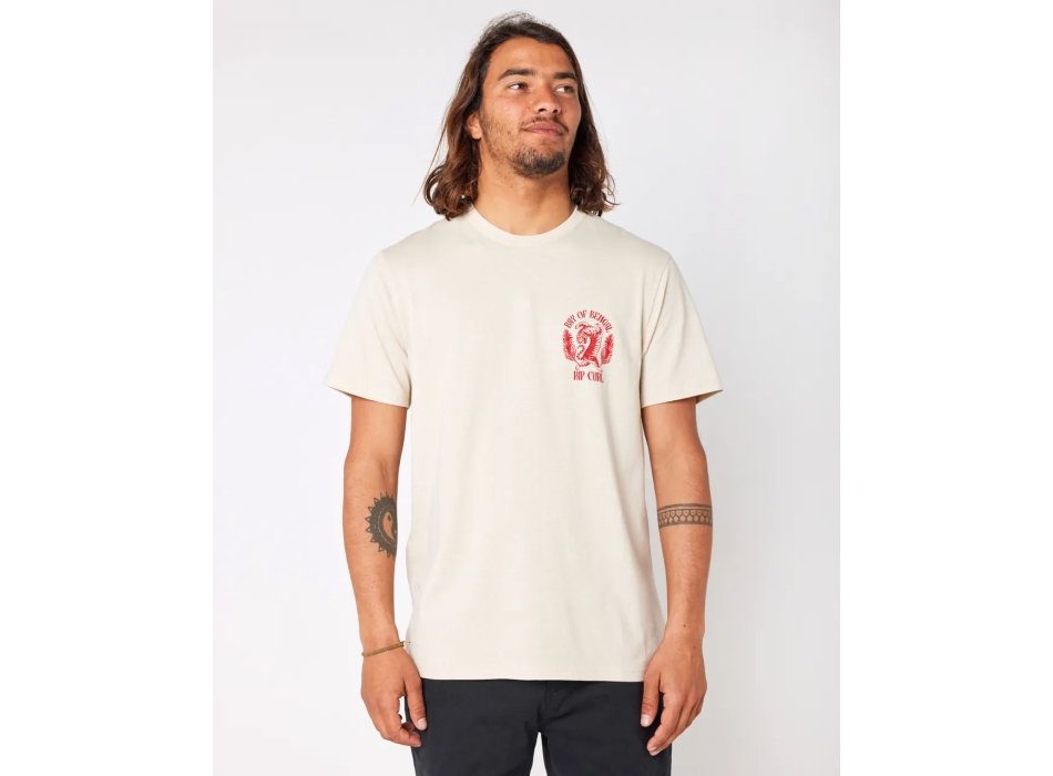 RIP CURL DESTI ANIMALS BENGAL SHORT SLEEVE TEE WHITE