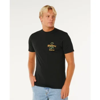 RIP CURL DESTI ANIMALS TEE BLACK